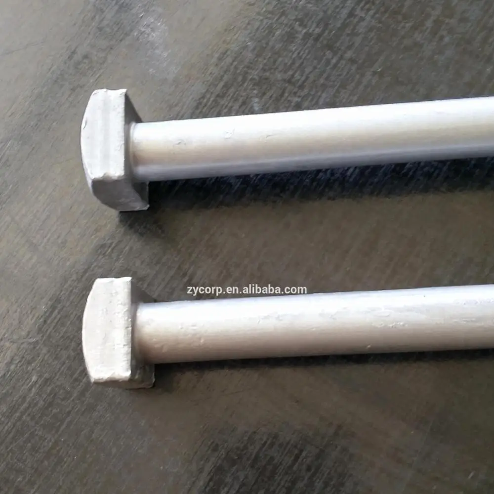 pole line hardware machine bolt with square head with square nut assembled HDG