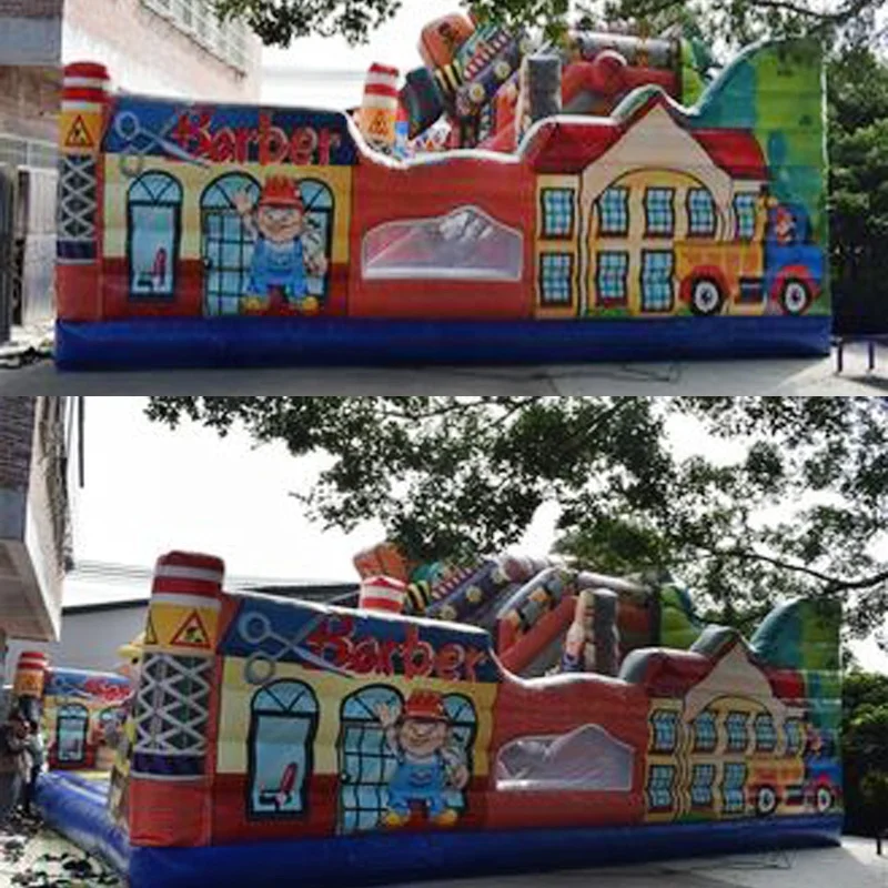 
Building Themed Inflatable Fun City Simulate Construction Place Waterproof for sale 