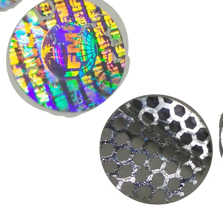 Окружающей среды дружелюбный Серебряный голографический съемный стикер дефект блестящие наклейки