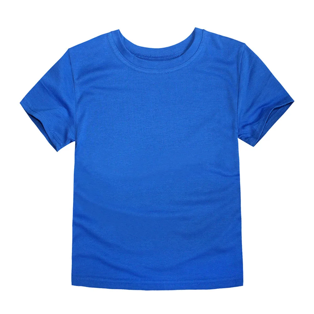 
Boys T Shirts Girls Plain Tops Children Short Sleeve Cotton plain t-shirts blank Team Clothes OEM ODM Tees Baby Clothes 
