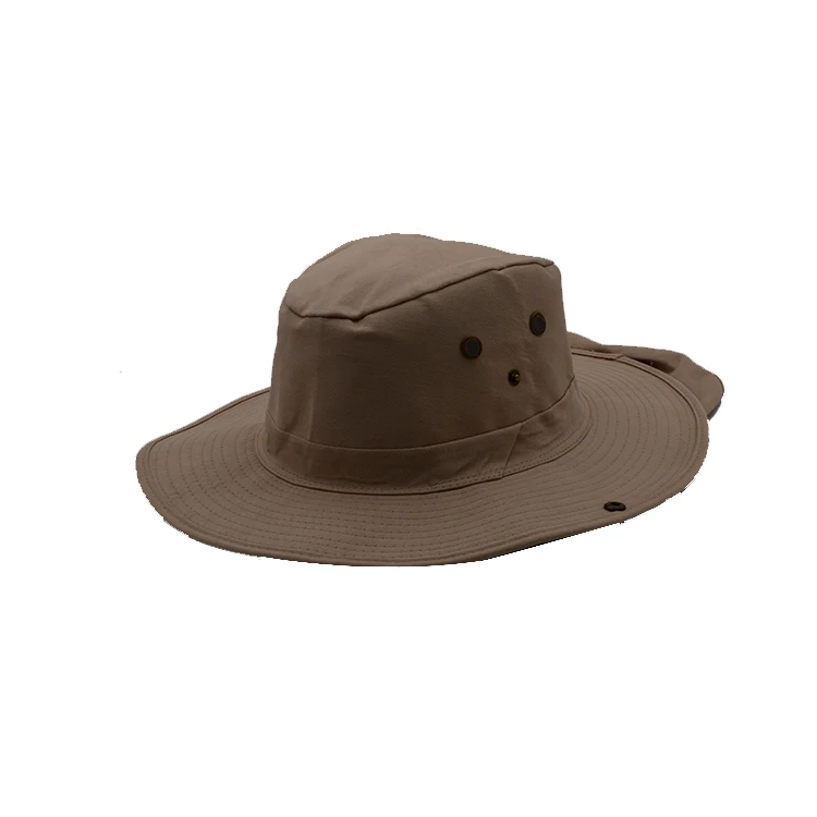 Outdoors custom logo button decoration plain summer safari neck protection fisherman hat bucket hats