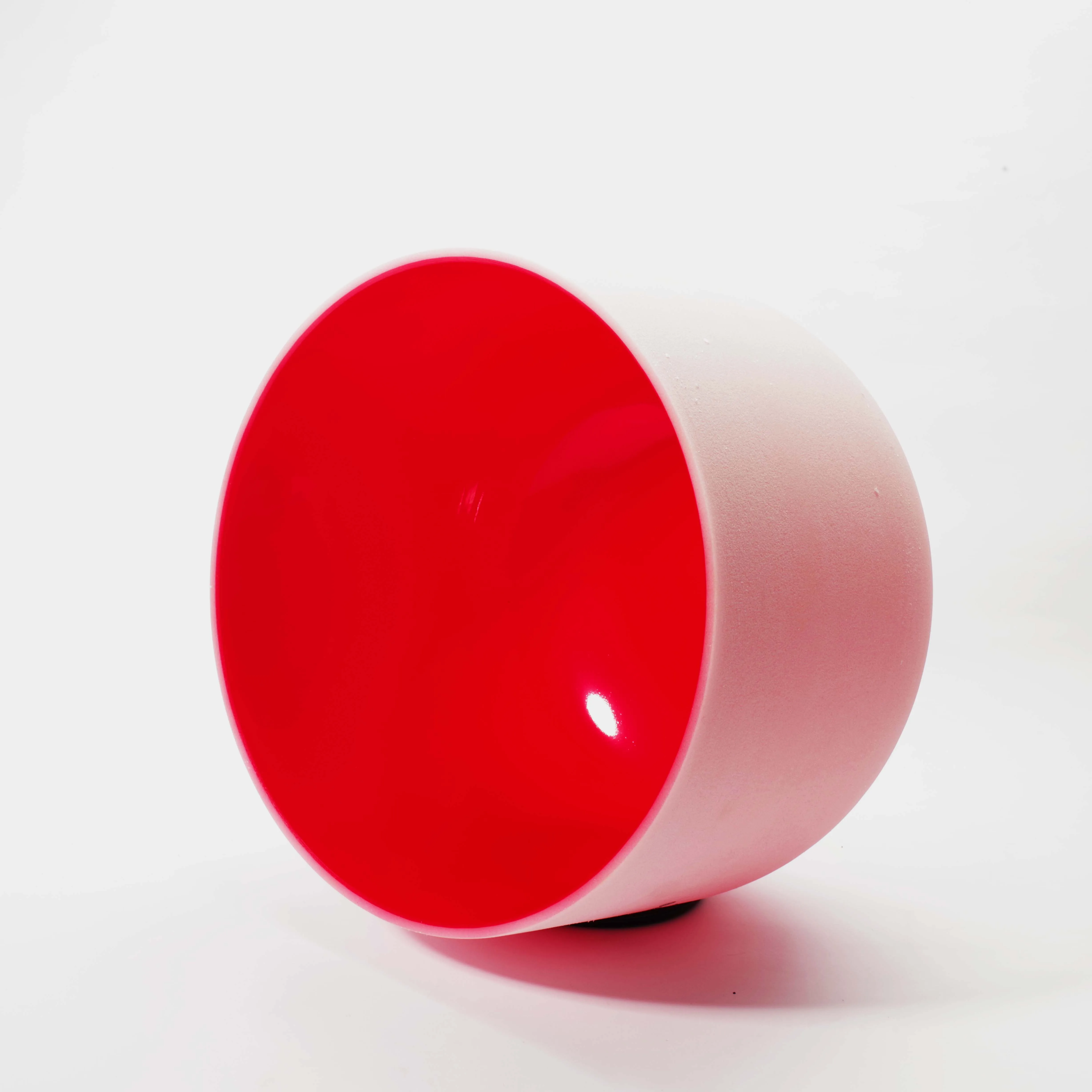 Чаша 8 дюймов C Note набор чакр Поющая чаша оптовая продажа успех фабрики кварцевый цветной матовый Кристалл Красный Сувенир