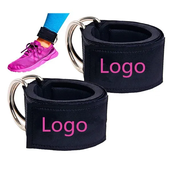 Premium Padded Double D-ring Ankle Cuffs for Gym Workouts Ankle Straps for Cable Machines