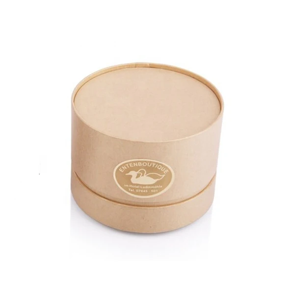 High Quality cardboard round paper box jar cylinder box lip balm kraft paper tube packaging biodegradable template for paper tub