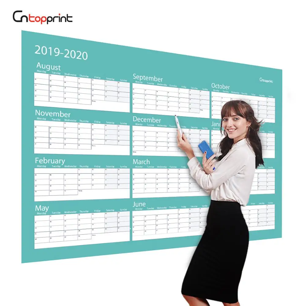 Большой Настенный календарь на заказ, глянцевый ламинированный настенный календарь