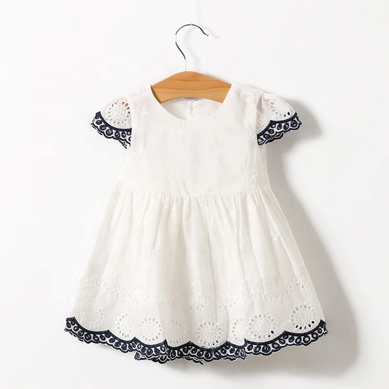 Baby Clothes Baby Girl Summer 100% Cotton Short  Sleeve  Dress, Retail And Wholesale