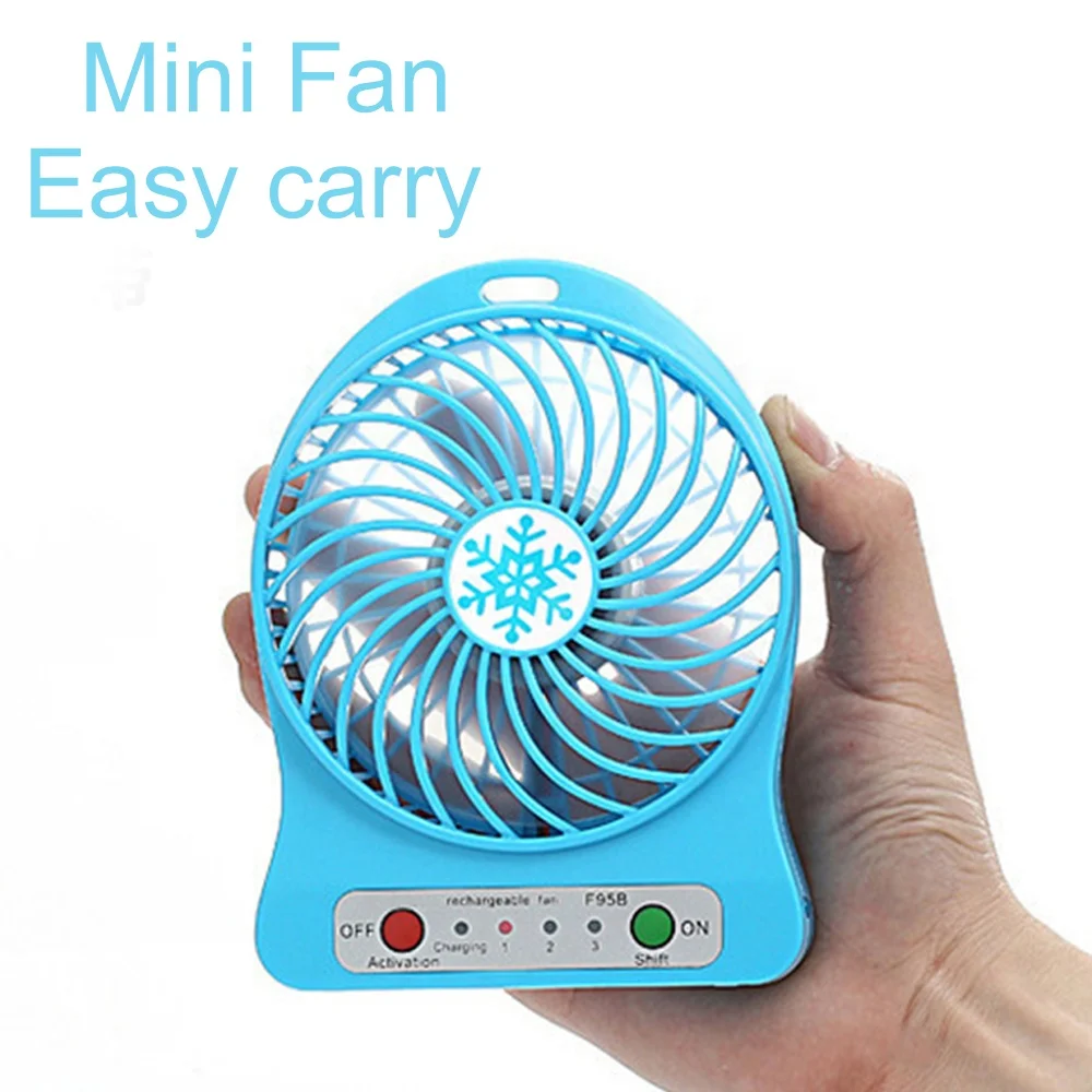 Wholesale price Summer For baby Portable 1200mah battery charger mini micro usb cooling hand held fan with emergency light