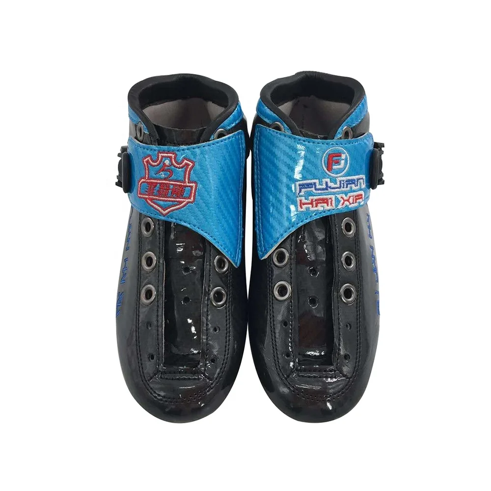 Custom high quality professional carbon fiber leather outdoor inline roller speed skate upper boot