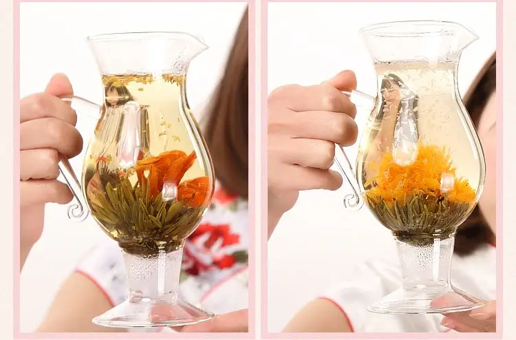 Handmade organic flowering jasminer x4-1u loss weight Blooming Tea ball gift packing box