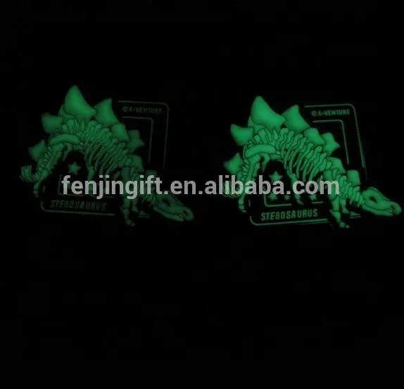 Glow in dark fridge magnet custom noctilucent glowing rubber silicone Luminous fridge magnet with your logo