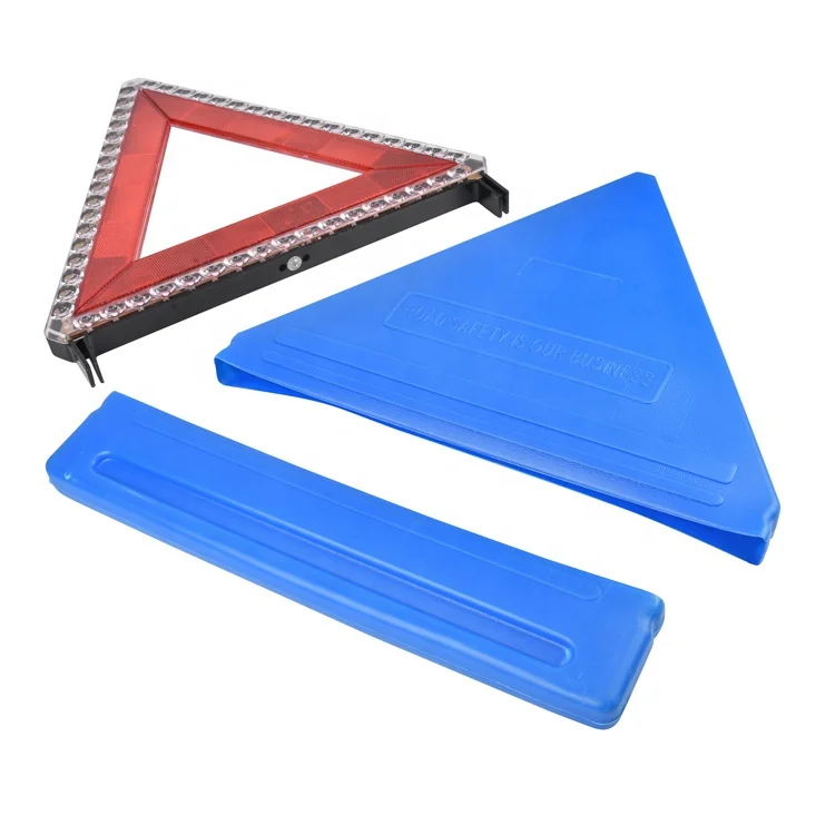 51PCS LED light warning triangle accessory plug/batteries LED warning triangle