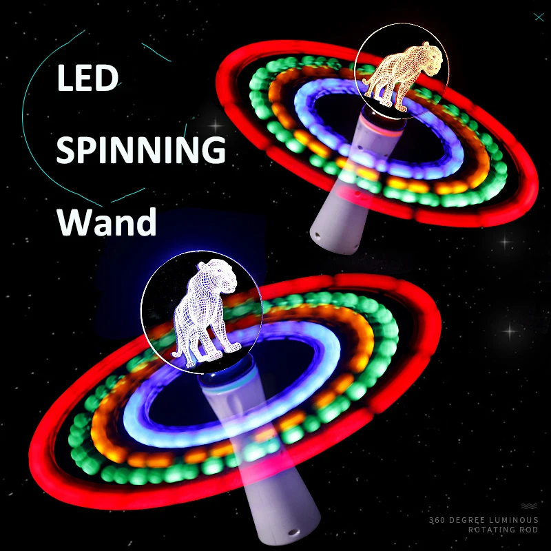 Light-Up Wand Toy Glowing LED  Toy Stick Flashing For Kids Magic Spinner Wand With Multicolored Flashing Light For Theme Park