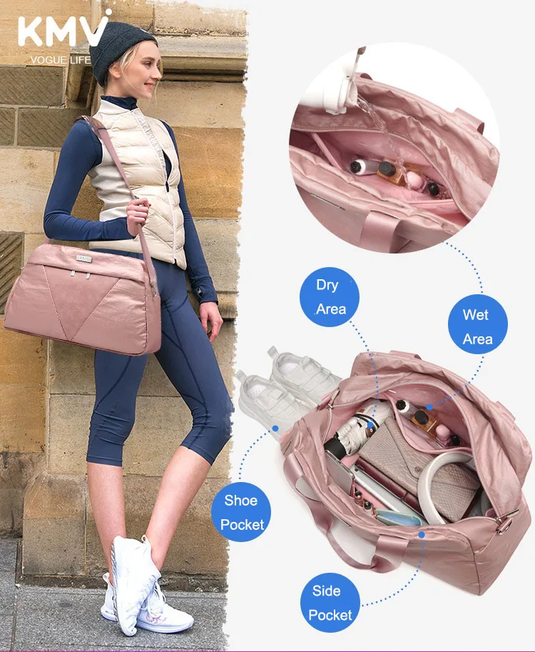 
Wholesale Duffel Gym Bag Womens Sports Bag with Shoe Compartment Custom Fitness Bag 