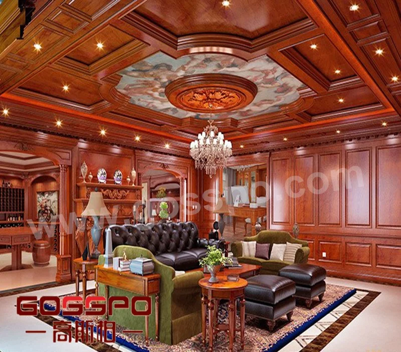
luxury French designs solid teak wood veneer ceiling panels craved wood ceiling panels 