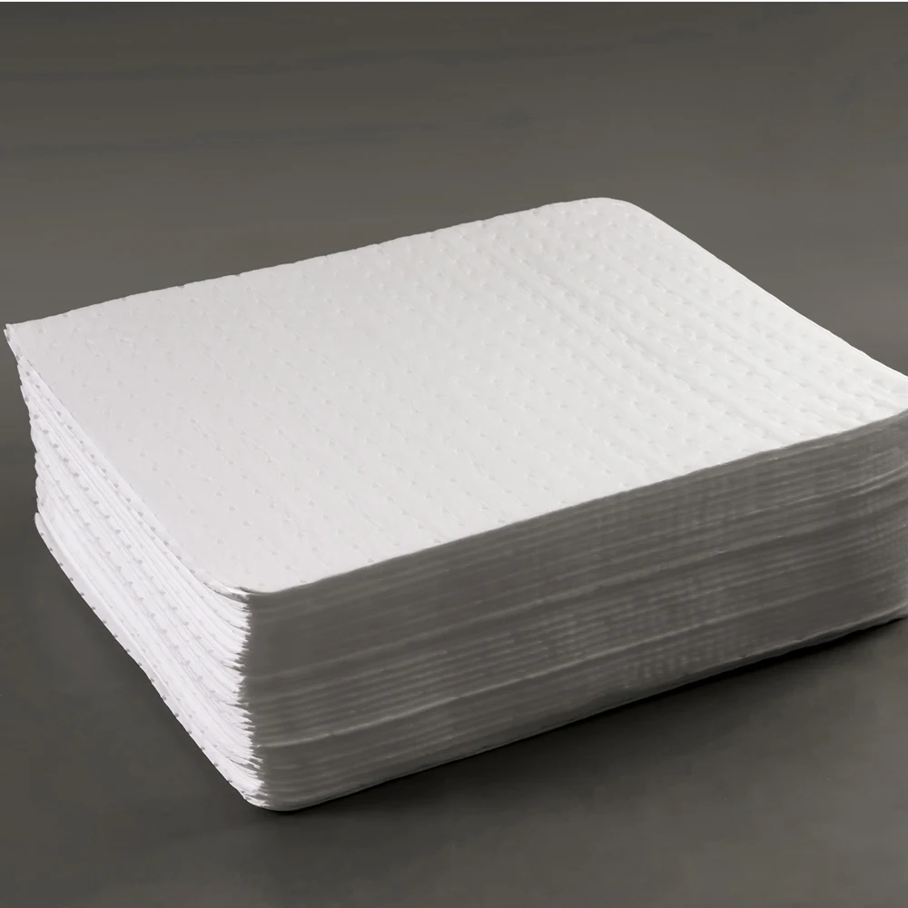 200gsm White  Oil Absorbent Sheets Polypropylene Only Oil Absorbent Sheets