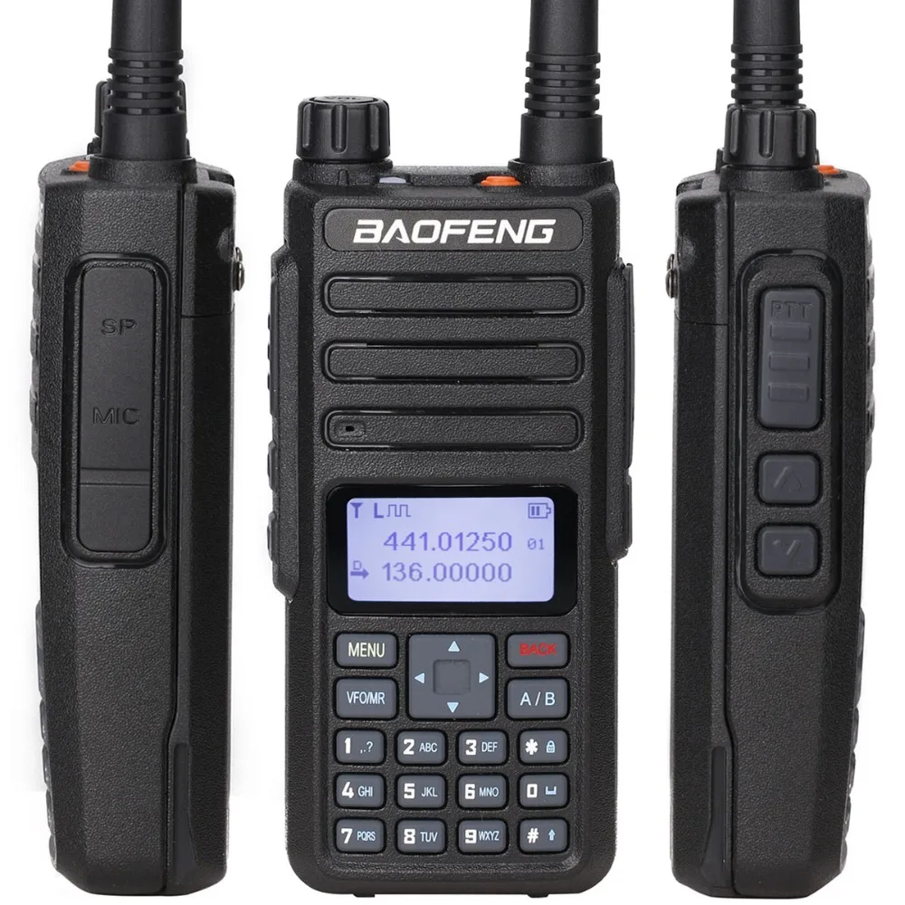 Baofeng DM-1801 плюс двухдиапазонный слот DMR Digitale/аналог 2Way радио 136-174/400-470 МГц 1024 Ham Walkie Talkisupport