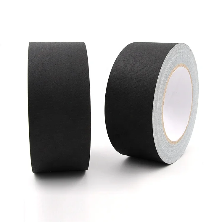 Multi colored printed low price high quality strong rubber adhesive 2inch 3inch 4inch width matt cloth white black gaffer tape