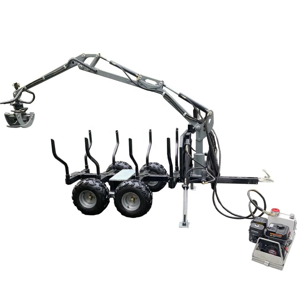 log trailers with grapple / tractor timber crane
