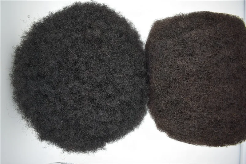 Afro Toupee for Black Men Human Hair Swiss Lace Man Weave Balding Mens Custom Hair Unit 8x10inch Male Hair 1/1b