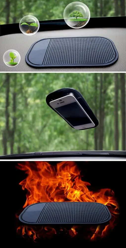 Car gadget anti slip mat auto interior dashboard phone coin gel pads fixed gel double sided car non-slip mat