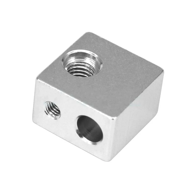 
GIULY MK10 Heating Blocks M7 thread for Wanhao Dupicator D4 /I3/ Dremel 3D Printer 20x20x13mm Aluminum Silver Alloy 