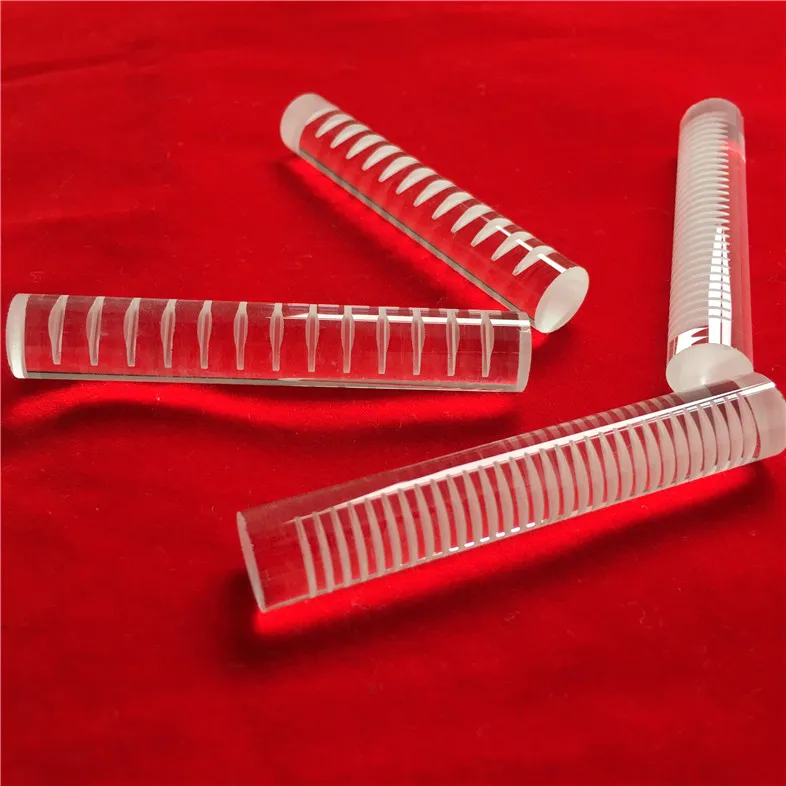 Прозрачный плавленый кварцевый стержень с канавками высокой степени очистки