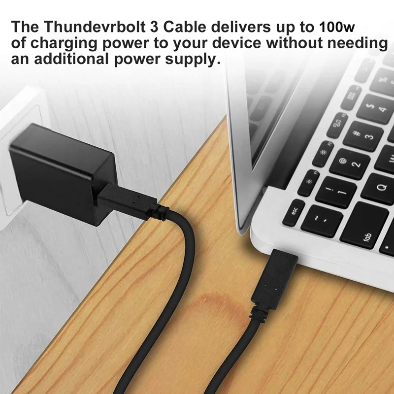 USB-IF 2019 Сертифицированный PD 100 W (20V5A) Thunderbolt 3 кабель 40G Тип C кабели