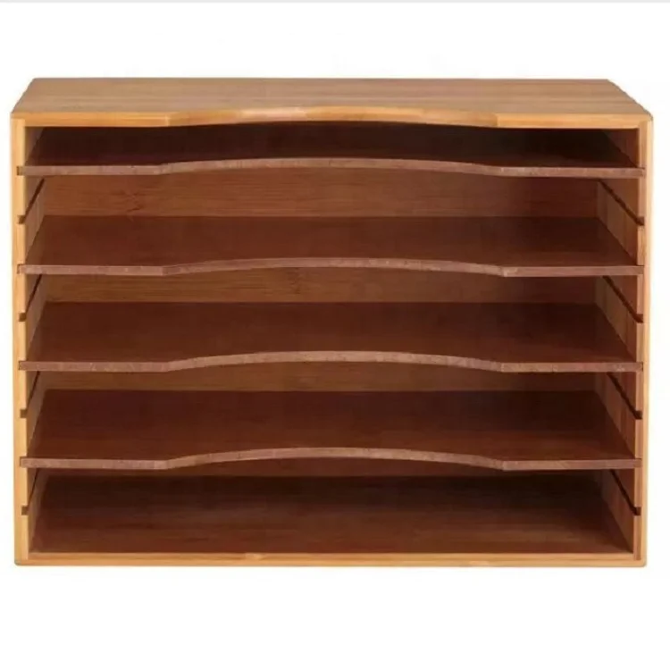 Refined-bam Supplies Office bamboo file organizer