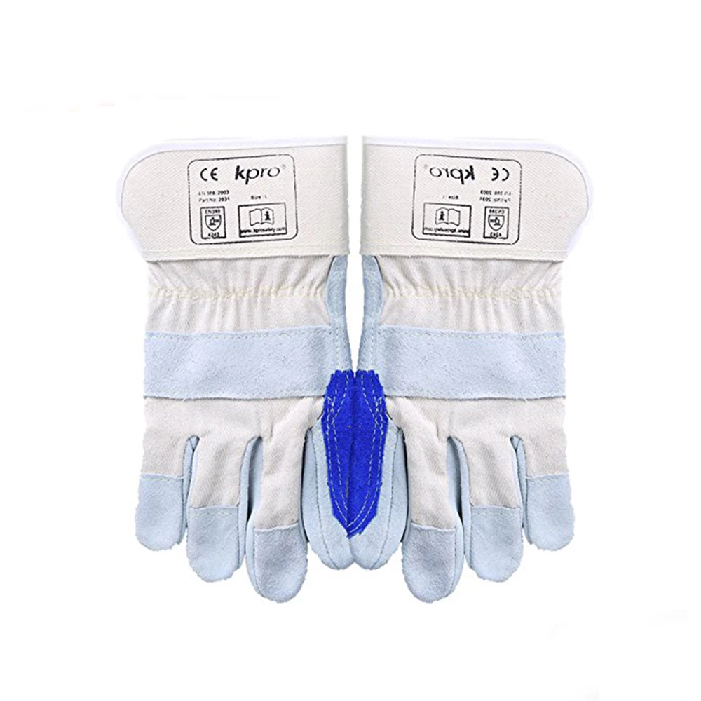 High Quality Mens Leather Cotton Thickened Palm Cowhide Welding Work Gloves