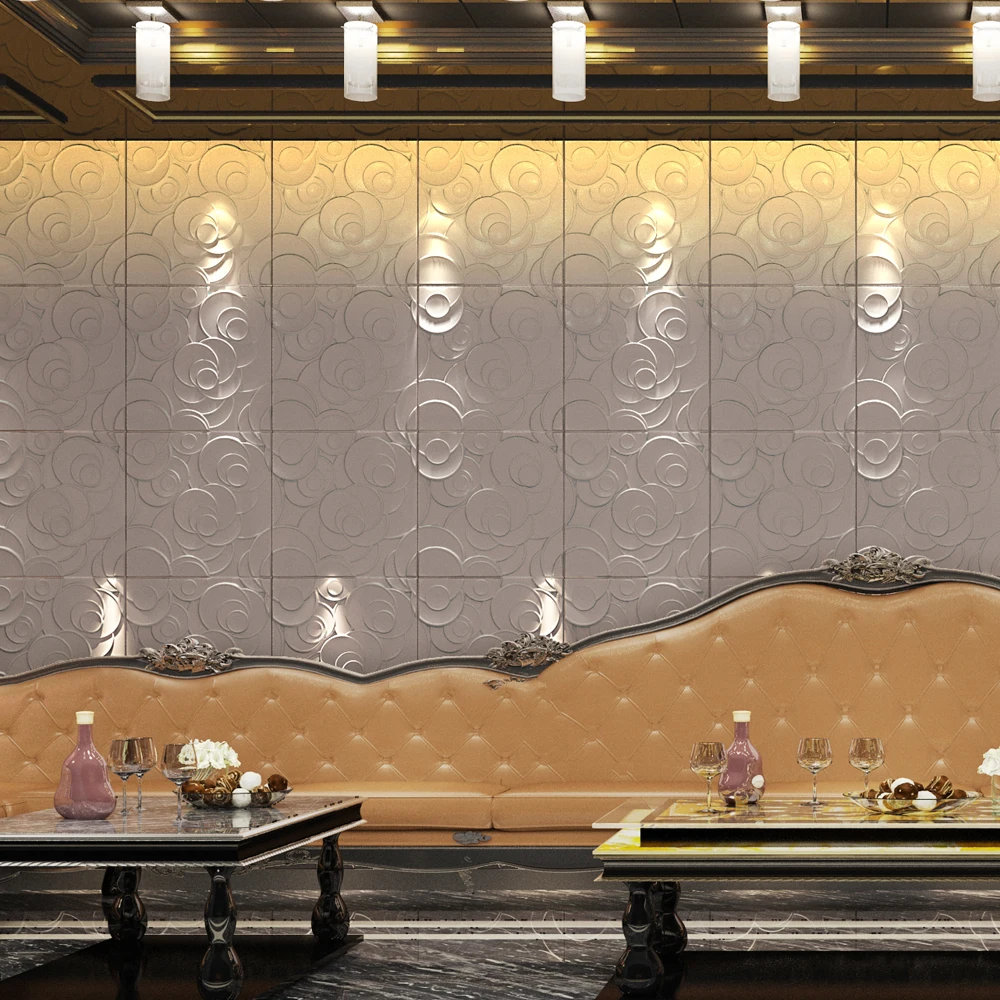 Latest design 3d melamine tile wall panel