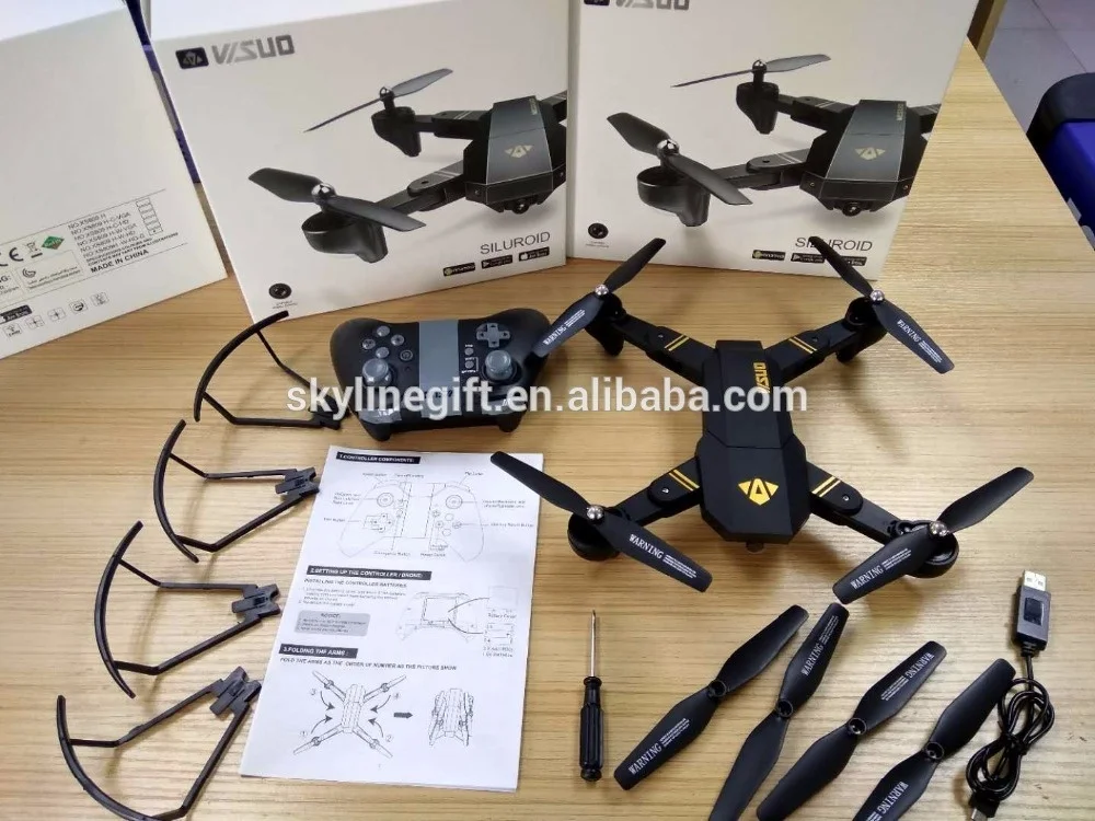 Складной мини-Дрон для селфи Visuo XS809W XS809HW с Wi-Fi FPV камерой 0,3 Мп или 2 МП