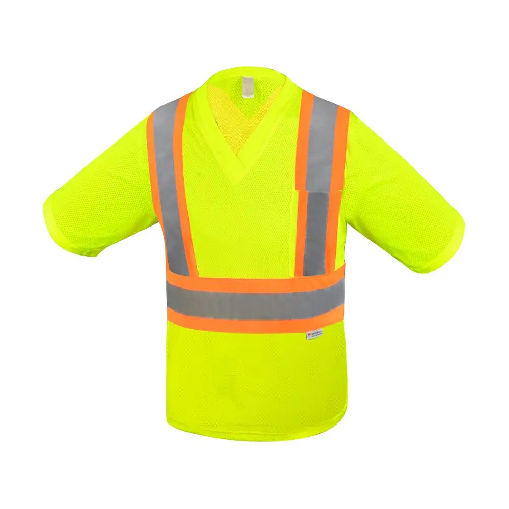 
Reflective safety high visibility shirts wholesale v-neck high visibility t-shirt 