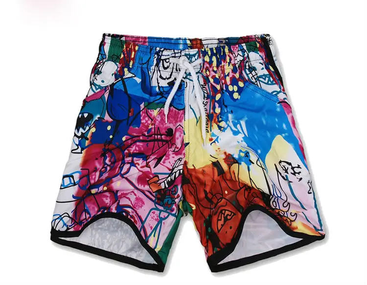 17 Inch Short Leg Fit Mens Shorts 100 Polyester Swim Suit All Customize Logo Fabric Style Wholesale Beach Short