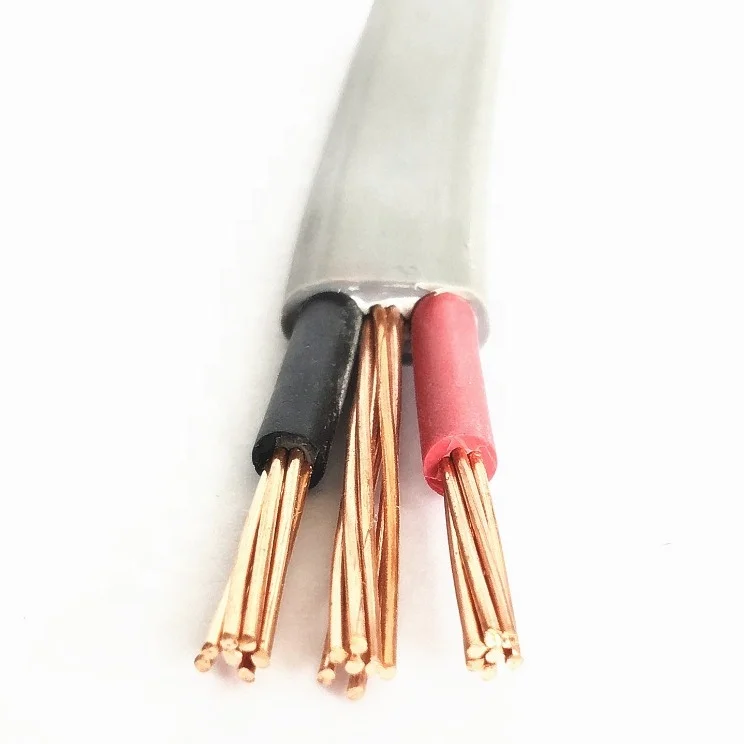 BVVB+E Flat Twin +Earth Electric Cable Solid/stranded copper Twin and Earth Sheath cable