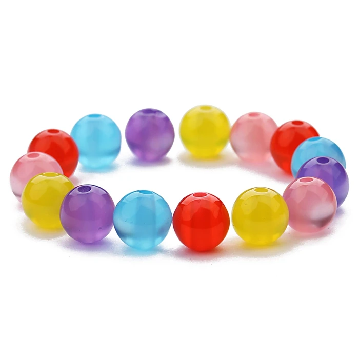 Лидер продаж, шармы для браслетов ручной работы с опалом, кошачий глаз, круглые бусины из смолы для изготовления ювелирных изделий своими руками