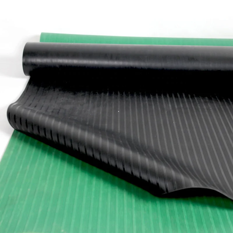 Indoor Outdoor Industrial Fine Ribbed Anti Slip Anti Fatigue Floor Rubber Mat