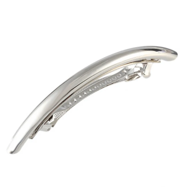 Creative Simple Design Golden Plated Alloy Hair Clips Jewelry Barrettes for Women