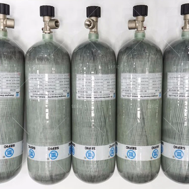 9 Liters G 5/8 thread pcp gun carbon fiber air scuba diving tanks