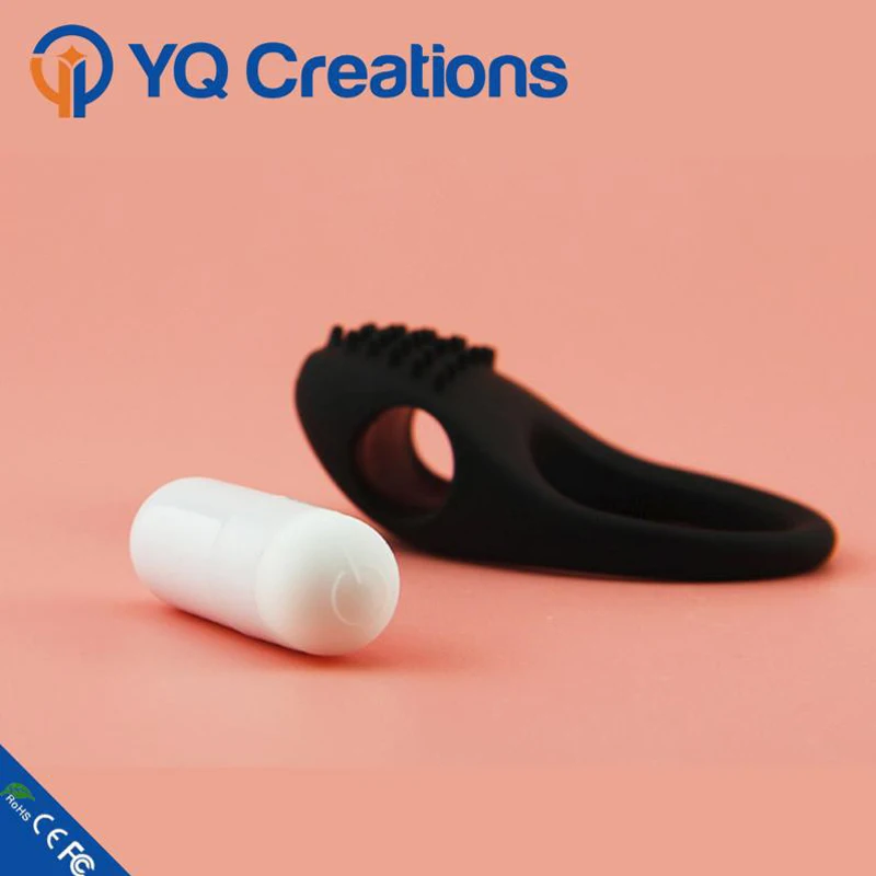 Most popular silicone vibration delay ejaculation with Massager Brush cock penis ring  sex toys vibrating cock ring for man