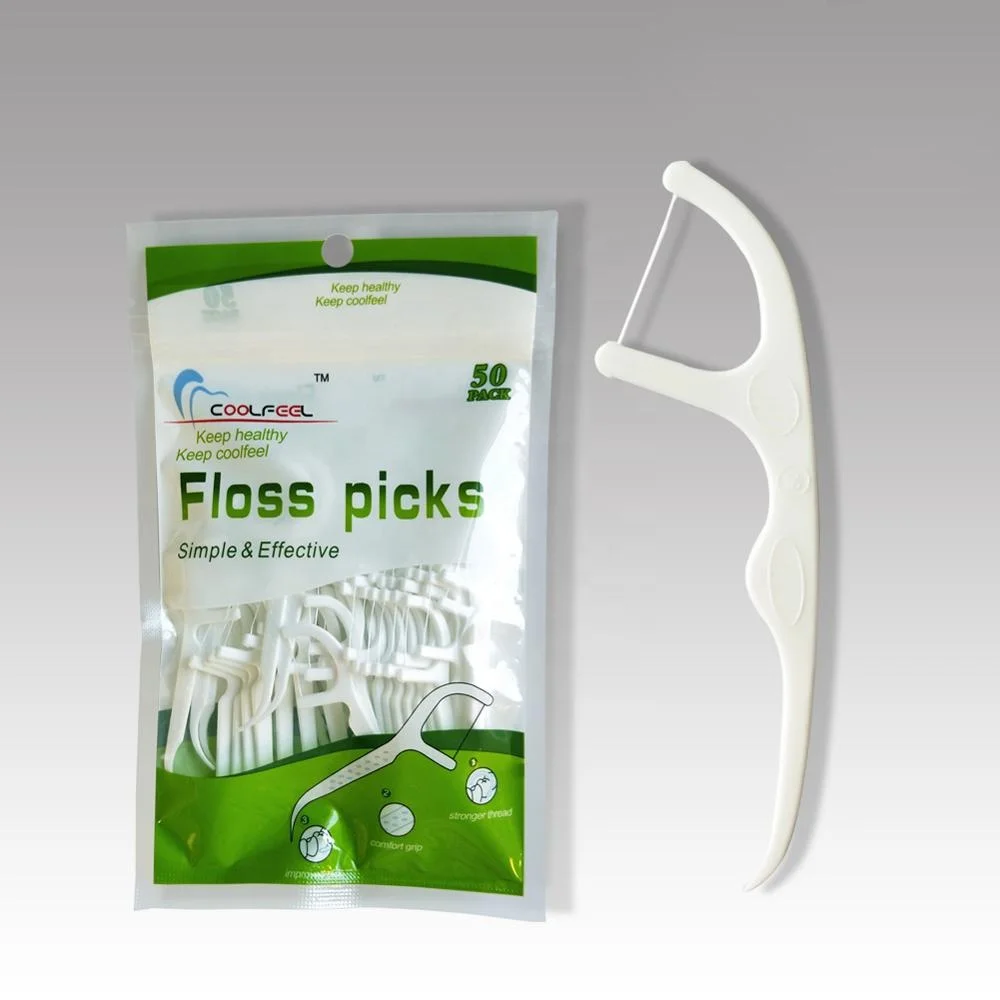 Reusable Eco Biodegradable Dental Floss With Long Handle Mini Dental Floss
