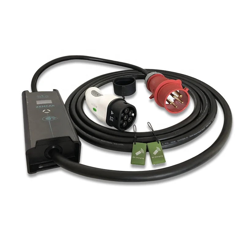  Zencar 11kw three phase portable type 2 ev charger 400V