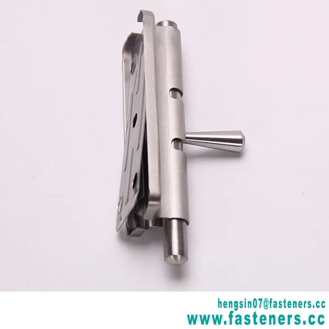 High-quality  Home Door Security Guard sliding mortise Latch Bolt Gate Door Lock Stainless Steel Spring Loaded