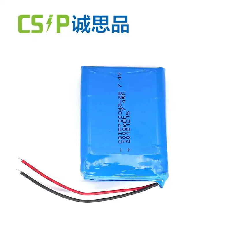
7.4v lithium polymer battery pack 1000mAh 2S1P 703343 lipo battery 
