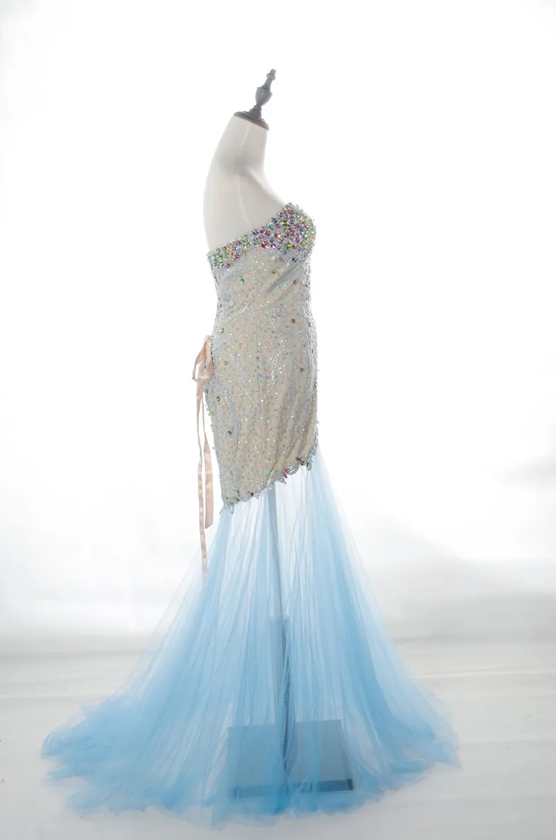 
2019 summer formal ball gown elegant beaded long mermaid evening dress 