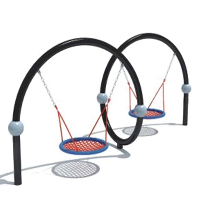 Outdoor Playground Kids Slide and Metal Swing Set