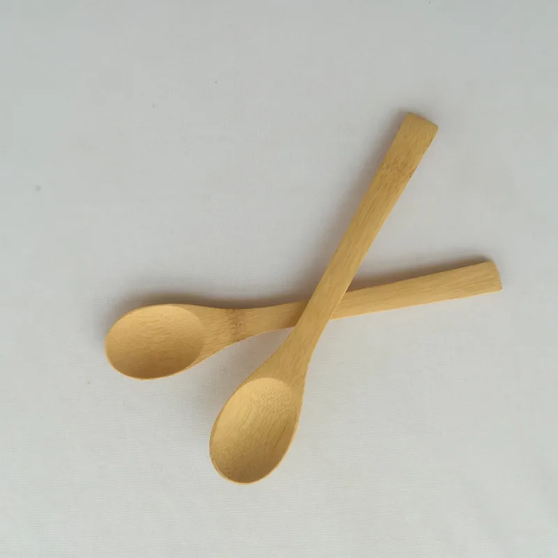 High quality wholesale price reusable 16cm bamboo wooden spoon wooden tea spice spoon scoop mini bamboo spoon
