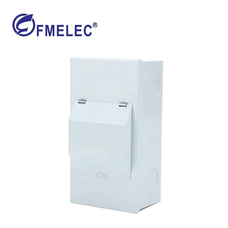 British Standard distribution box IP40 2MEC  4 Module Metal Clad Enclosure Empty Consumer Unit