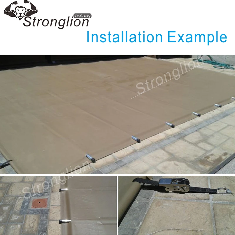 UV Protection Waterproof  Polyester PVC Tarpaulin Swimming Pool Cover