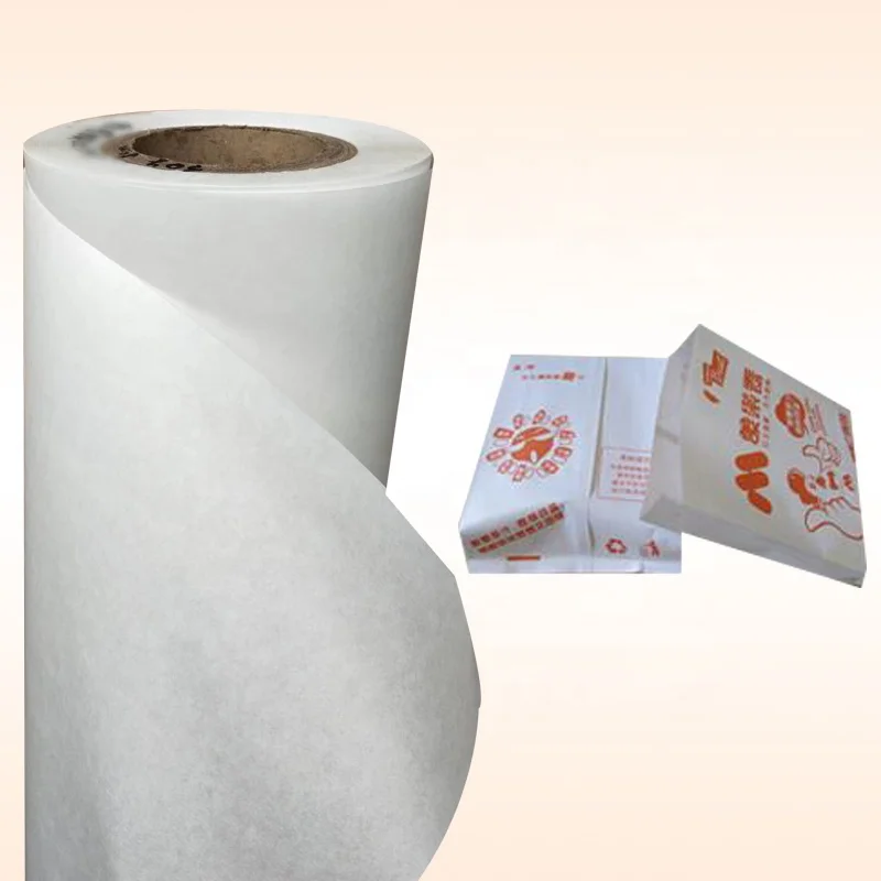 
Greaseproof MG Bleached Kraft Paper with pe coating as white food paper can be heat sealing 