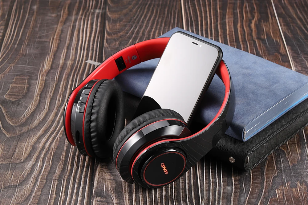 Громкой связи вызова беспроводной музыке стерео HIFI Звук led over ear bluetooth наушники с микрофоном для игр